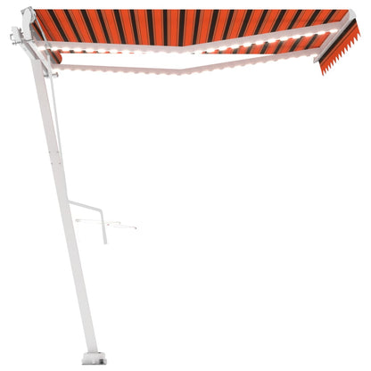 Tenda Automatica Sensore Vento e LED 300x250 cm Arancio Marrone