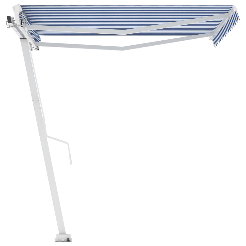 Tenda da Sole Manuale Autoportante 350x250 cm Blu/Bianca - homemem39