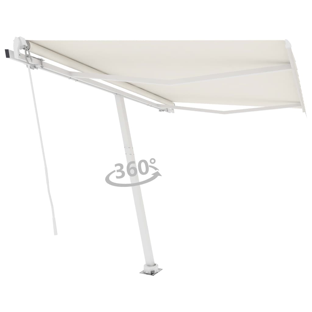 Tenda da Sole Manuale Autoportante Manuale 350x250 cm Crema - homemem39