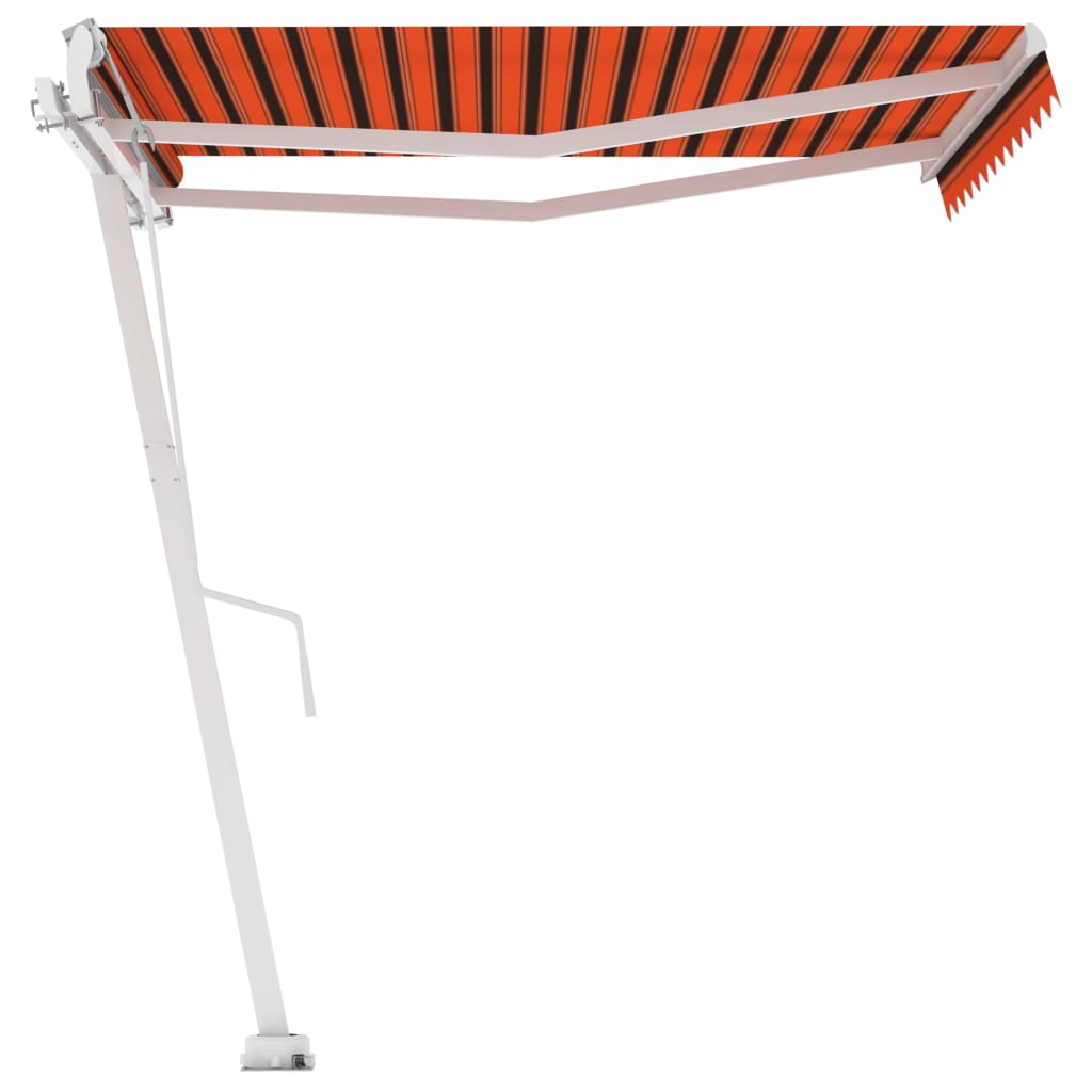 Tenda da Sole Retrattile Manuale 350x250 cm Arancione e Marrone - homemem39