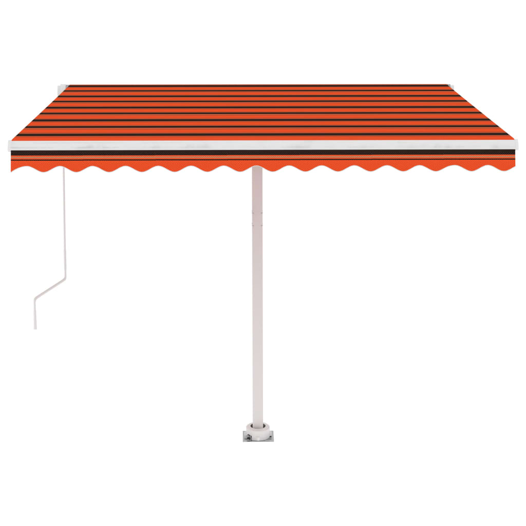 Tenda da Sole Retrattile Manuale 350x250 cm Arancione e Marrone - homemem39