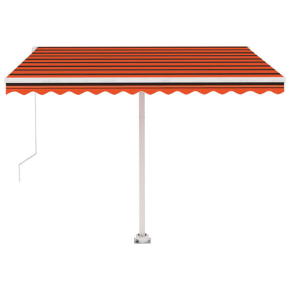 Tenda da Sole Retrattile Manuale 350x250 cm Arancione e Marrone - homemem39