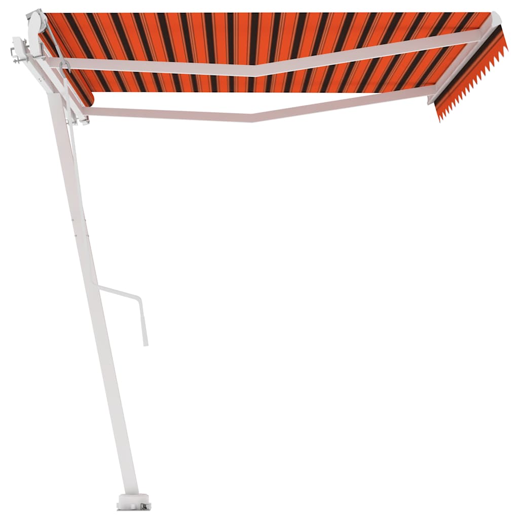 Tenda Retrattile Automatica con Palo 400x300 cm Arancio Marrone - homemem39