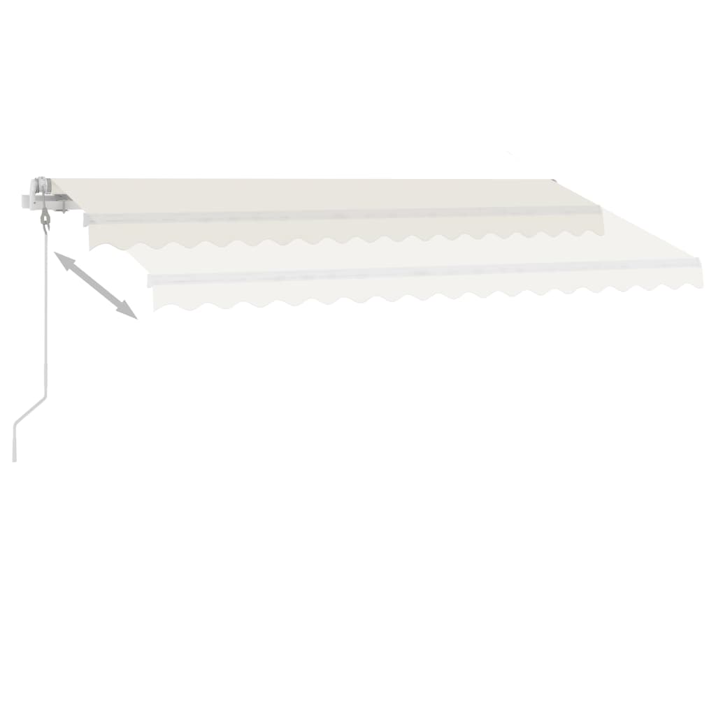 Tenda Automatica con Sensore Vento e LED 450x300 cm Crema