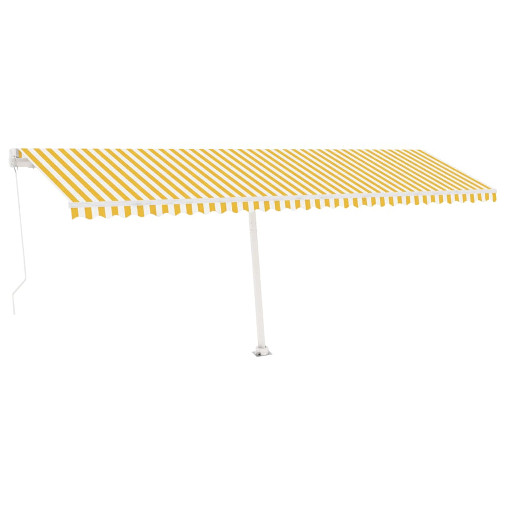 Self-supporting manual awning 600x300 cm yellow white