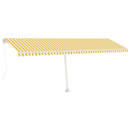 Self-supporting manual awning 600x300 cm yellow white