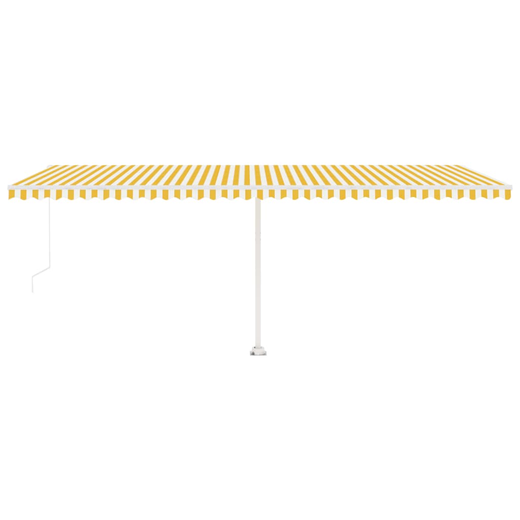 Self-supporting manual awning 600x300 cm yellow white