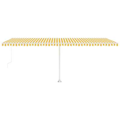 Self-supporting manual awning 600x300 cm yellow white