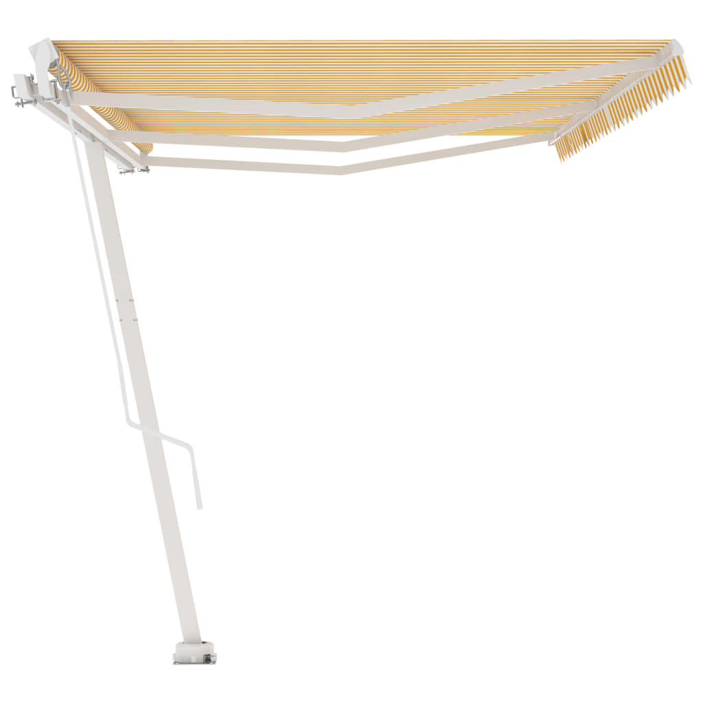 Self-supporting manual awning 600x300 cm yellow white