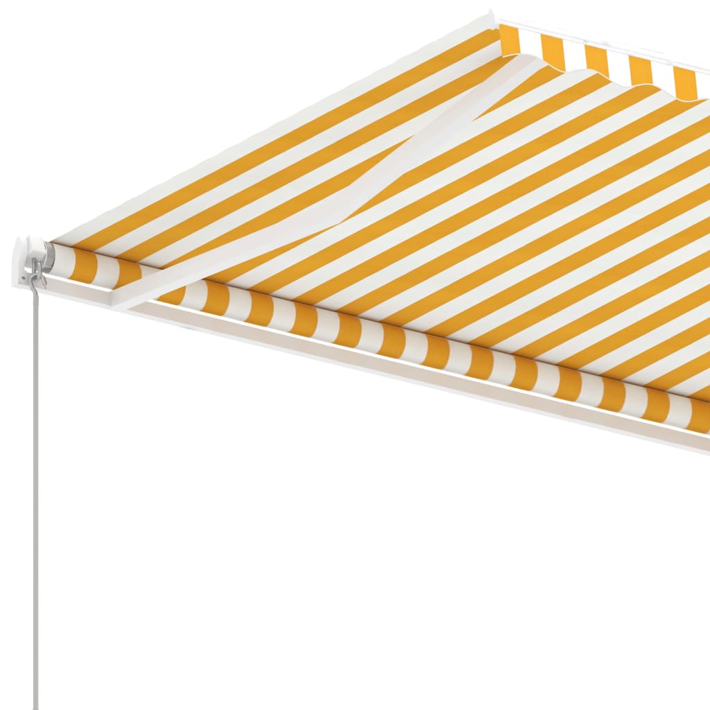 Self-supporting manual awning 600x300 cm yellow white