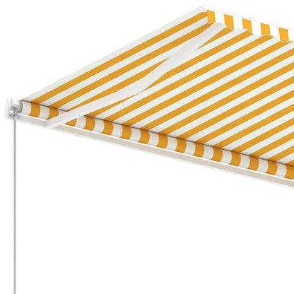 Self-supporting manual awning 600x300 cm yellow white