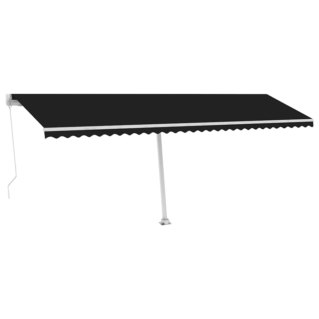 Tendone manuale 6 x 3 m Antracite 100% Poliestere | homemem39