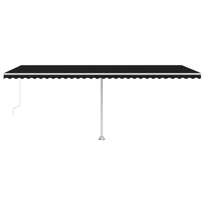 Tendone manuale 6 x 3 m Antracite 100% Poliestere | homemem39