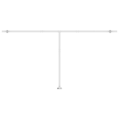 Tenda da Sole Retrattile Manuale con LED 600x300cm Blu e Bianco - homemem39