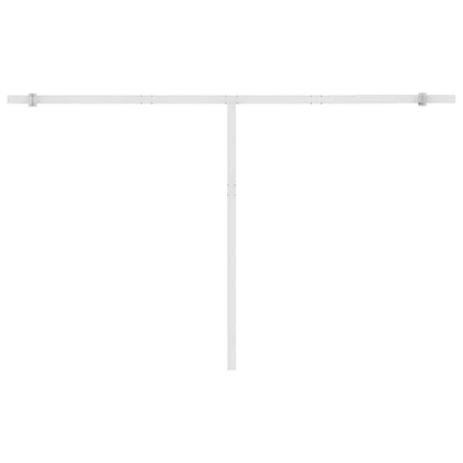 Tenda Retrattile Manuale Autoportante 450x300 cm Blu Bianca - homemem39