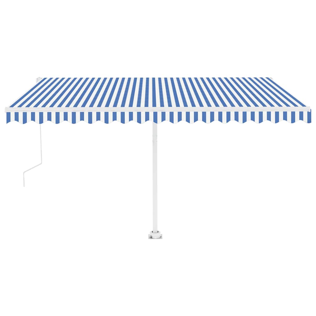 Tenda Retrattile Automatica con Palo 400x350 cm Arancio Marrone - homemem39