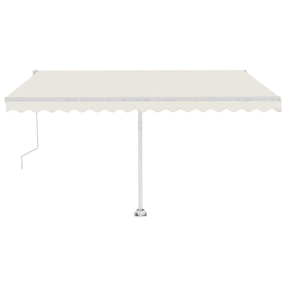 Tenda Automatica con Sensore Vento e LED 400x350 cm Crema