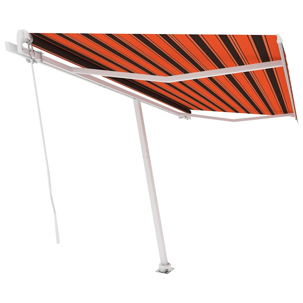 Tenda da Sole Autoportante Manuale 450x350cm Arancione Marrone - homemem39