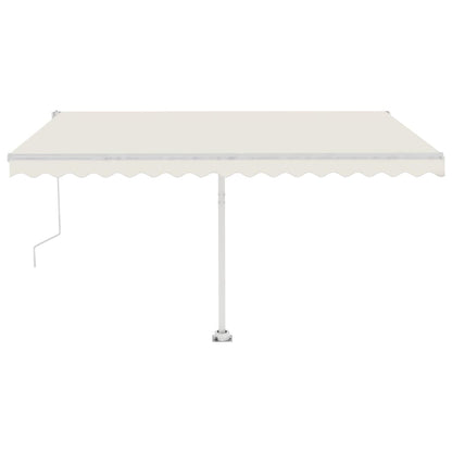 Tenda Automatica con Sensore Vento e LED 450x350 cm Crema