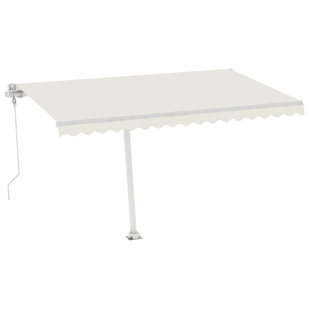 Tenda Automatica con Sensore Vento e LED 450x350 cm Crema