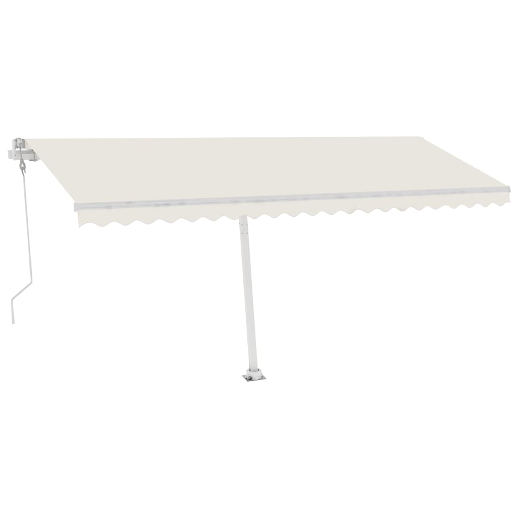 Tenda Automatica con Sensore Vento e LED 500x350 cm Crema