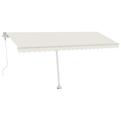 Tenda Automatica con Sensore Vento e LED 500x350 cm Crema