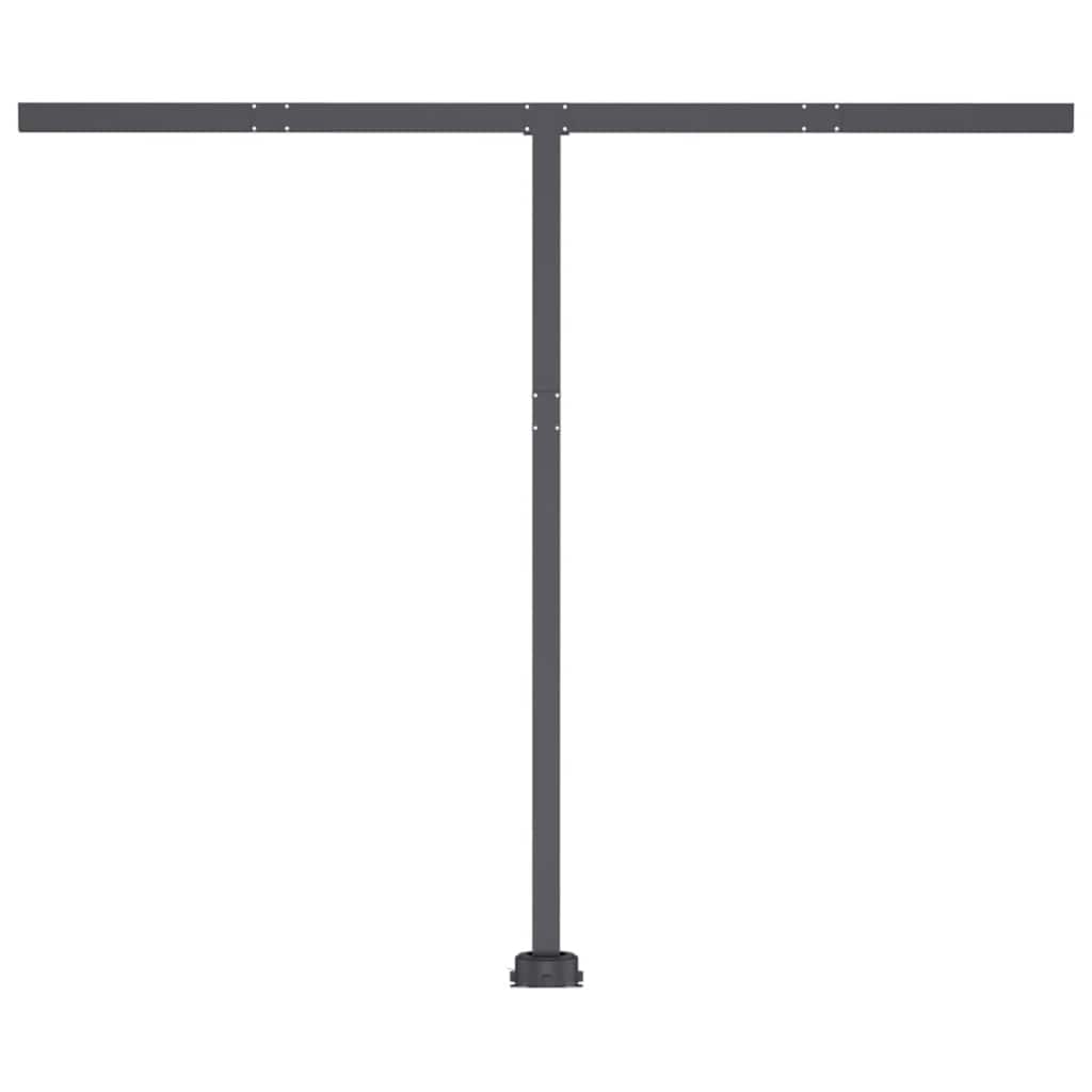 Tenda da Sole Retrattile Manuale LED 350x250 cm Gialla e Bianca - homemem39