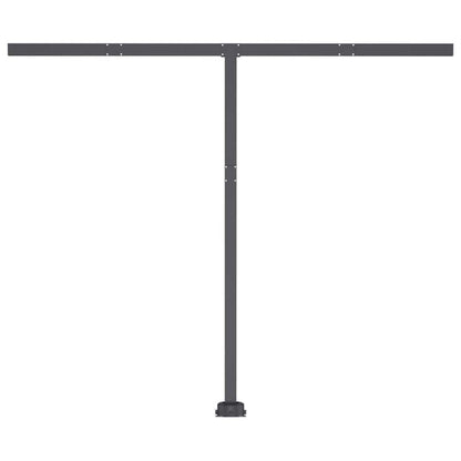 Tenda da Sole Retrattile Manuale LED 350x250 cm Gialla e Bianca - homemem39