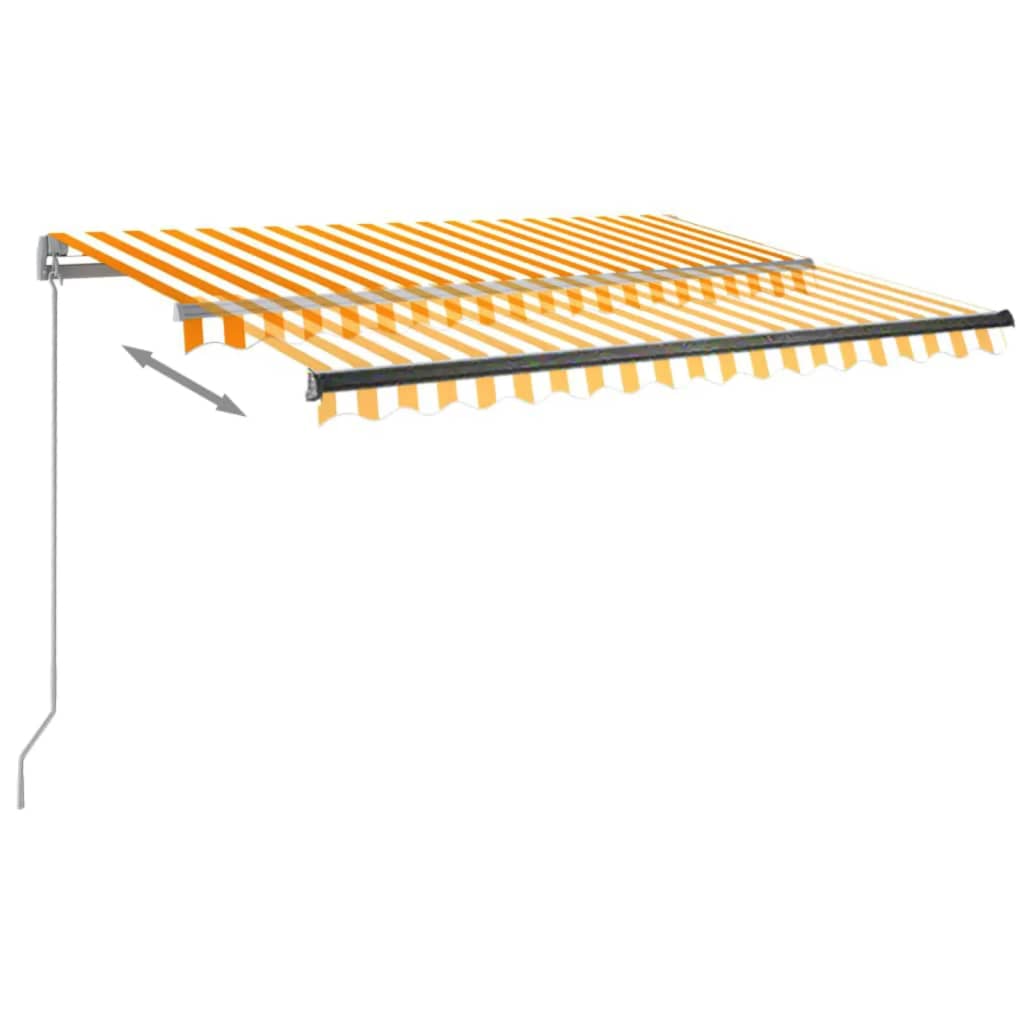 Tenda da Sole Autoportante Automatica 350x250 cm Gialla Bianca - homemem39