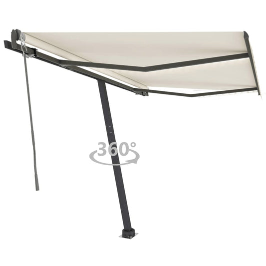 Tenda Automatica con Sensore Vento e LED 350x250 cm Crema