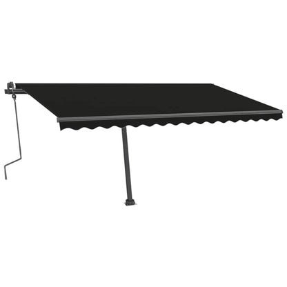 Tenda da Sole Retrattile Manuale con Palo 400x300 cm Antracite