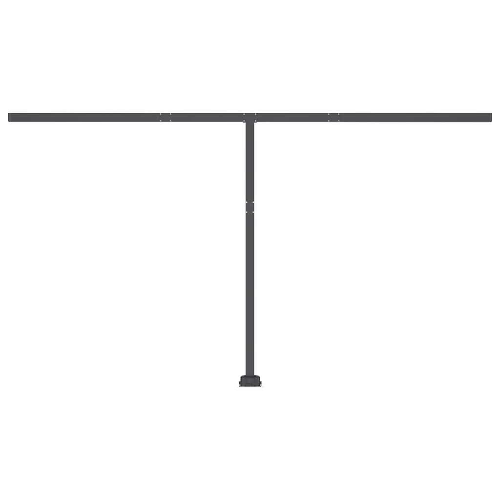 Tenda da Sole Retrattile Manuale e LED 400x300cm Gialla Bianca - homemem39