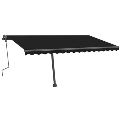 Tenda da Sole Retrattile Manuale con LED 400x300 cm Antracite