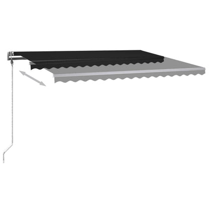 Tenda da Sole Retrattile Manuale con LED 400x300 cm Antracite