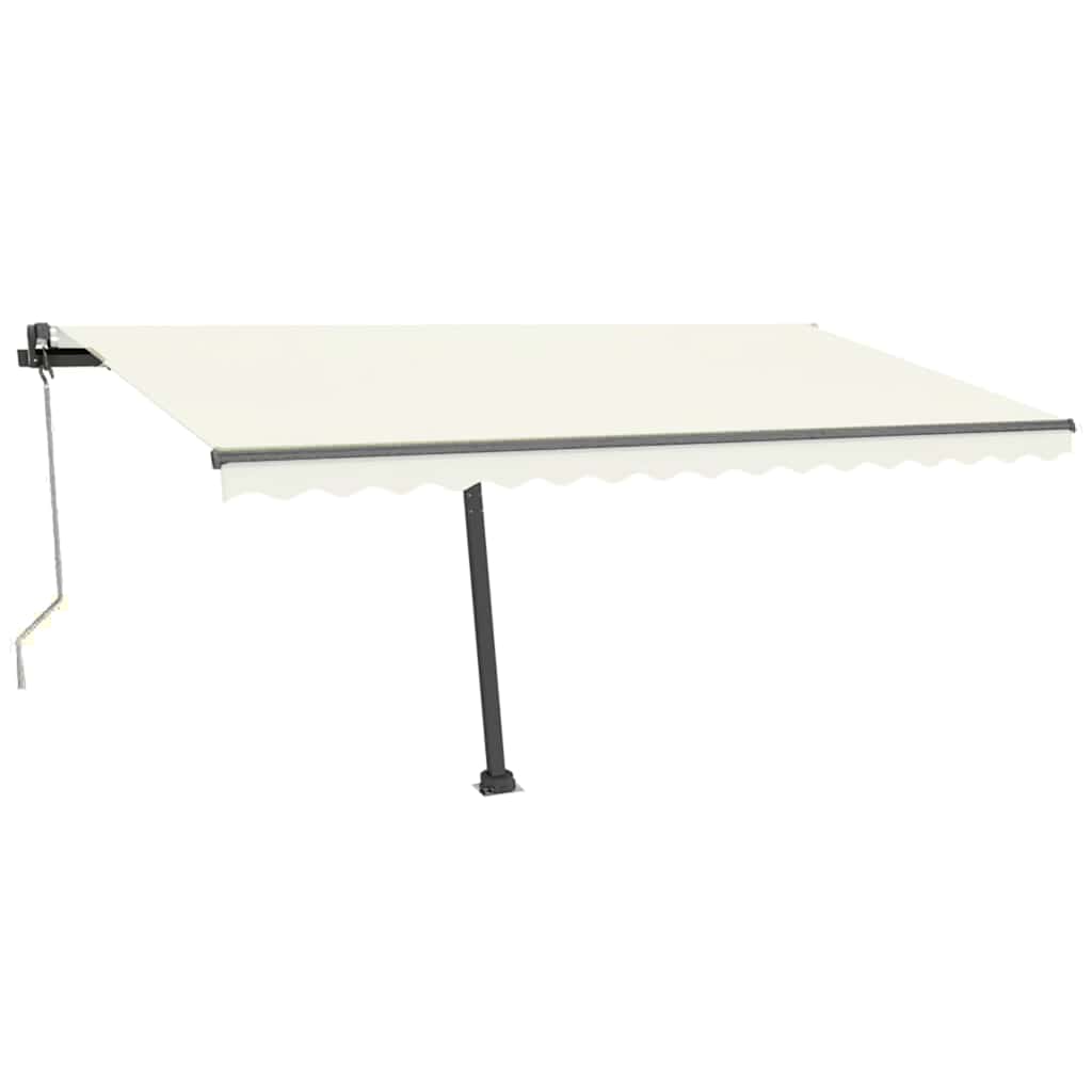 Tenda Automatica con Sensore Vento e LED 400x300 cm Crema - homemem39
