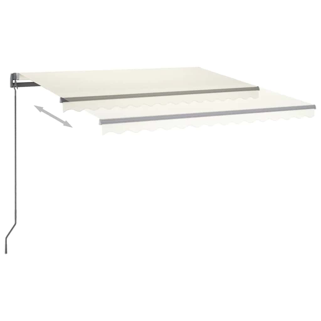 Tenda Automatica con Sensore Vento e LED 400x300 cm Crema - homemem39