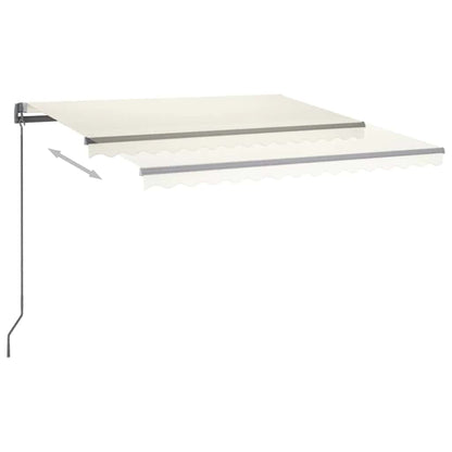 Tenda Automatica con Sensore Vento e LED 400x300 cm Crema - homemem39