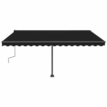 Tenda da Sole Retrattile Manuale con LED 450x300 cm Antracite - homemem39