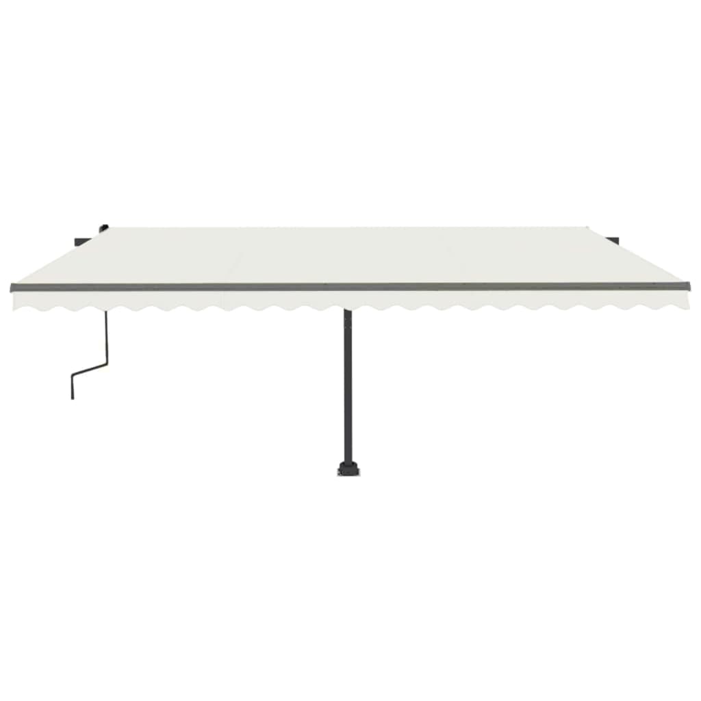 Selbsttragende manuelle Markise 500x300 cm Creme