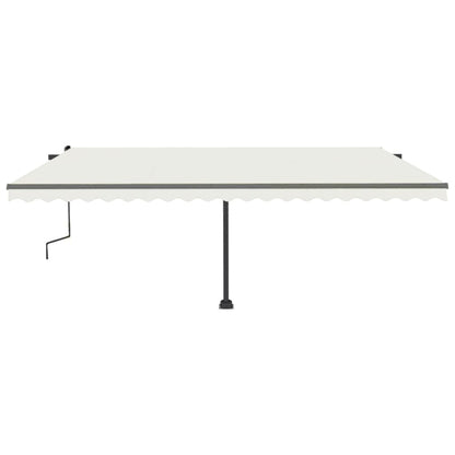 Selbsttragende manuelle Markise 500x300 cm Creme