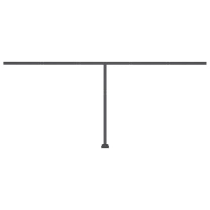 Tenda da Sole Retrattile Manuale con LED 500x300cm Blu e Bianca - homemem39