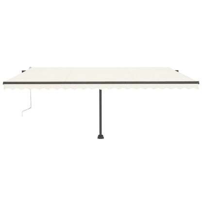 Tenda Automatica con Sensore Vento e LED 500x300 cm Crema