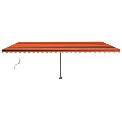 Tenda da Sole Autoportante Manuale 600x300 cm Arancione Marrone