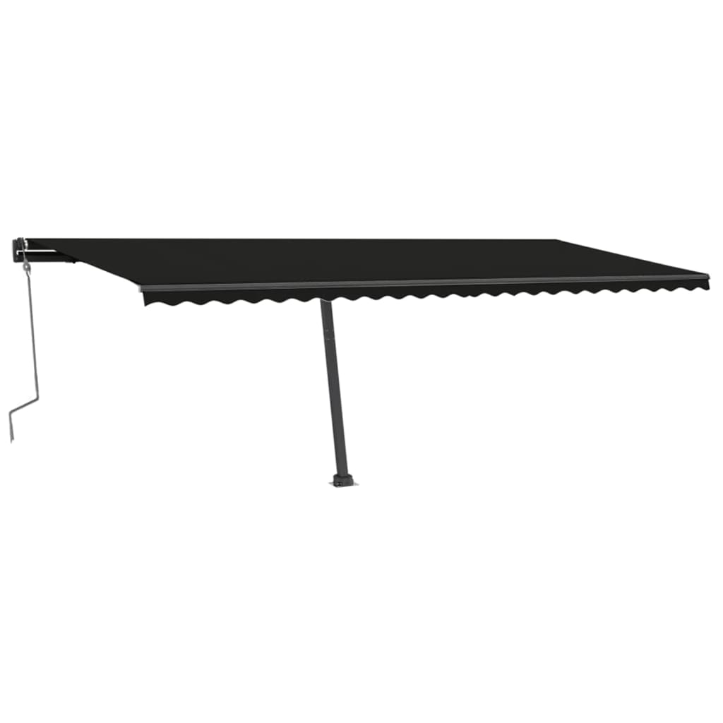 Tenda da Sole Retrattile Manuale con LED 600x300 cm Antracite