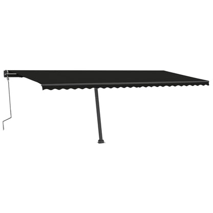 Tenda da Sole Retrattile Manuale con LED 600x300 cm Antracite