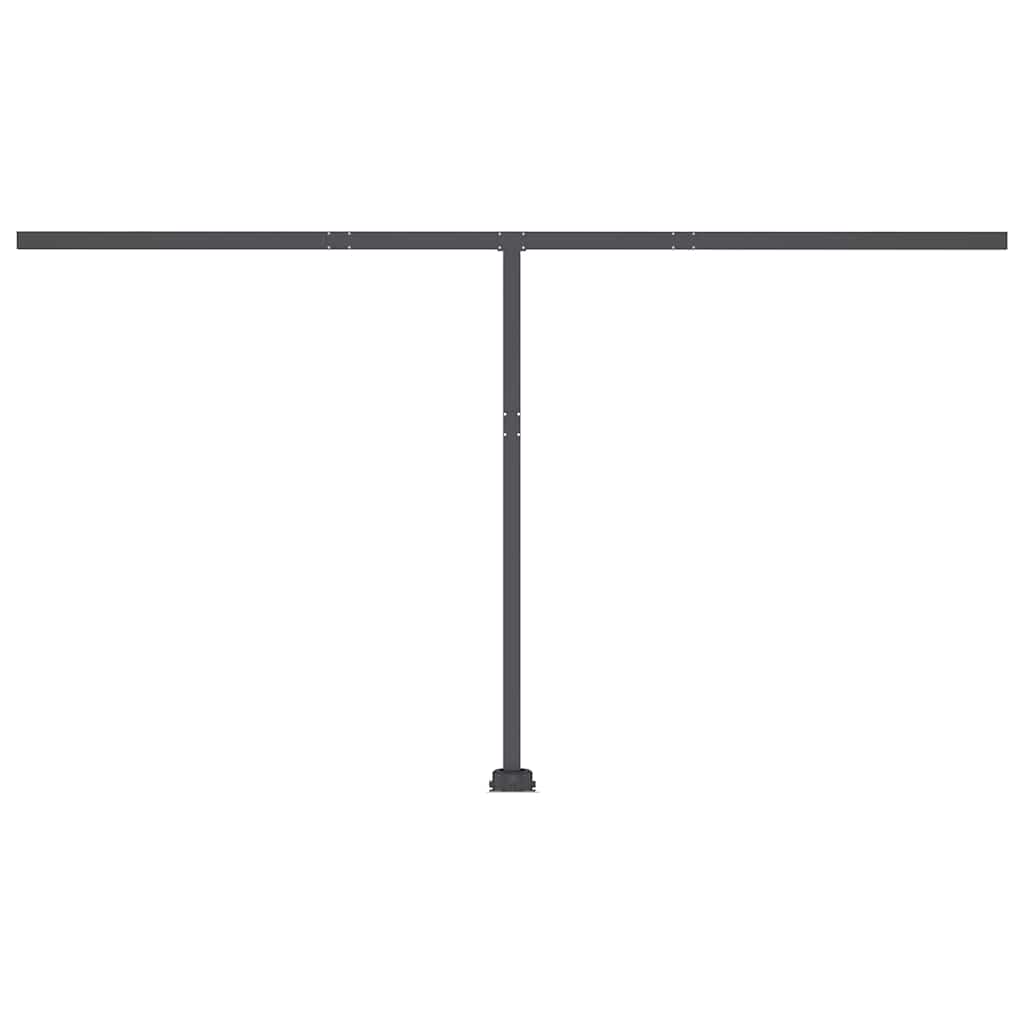 Tenda Retrattile Manuale con Palo 400x350 cm Blu/Bianco - homemem39