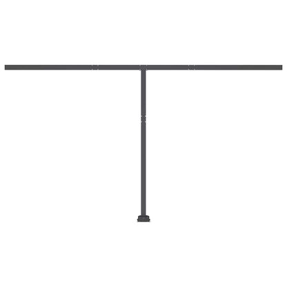 Tenda Retrattile Manuale con Palo 400x350 cm Blu/Bianco - homemem39