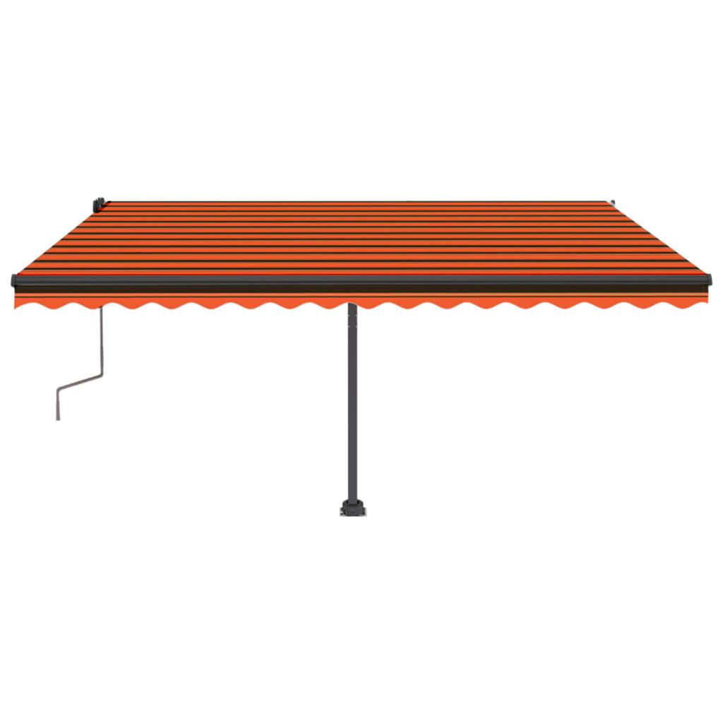 Self-supporting manual awning 400x350 cm orange brown