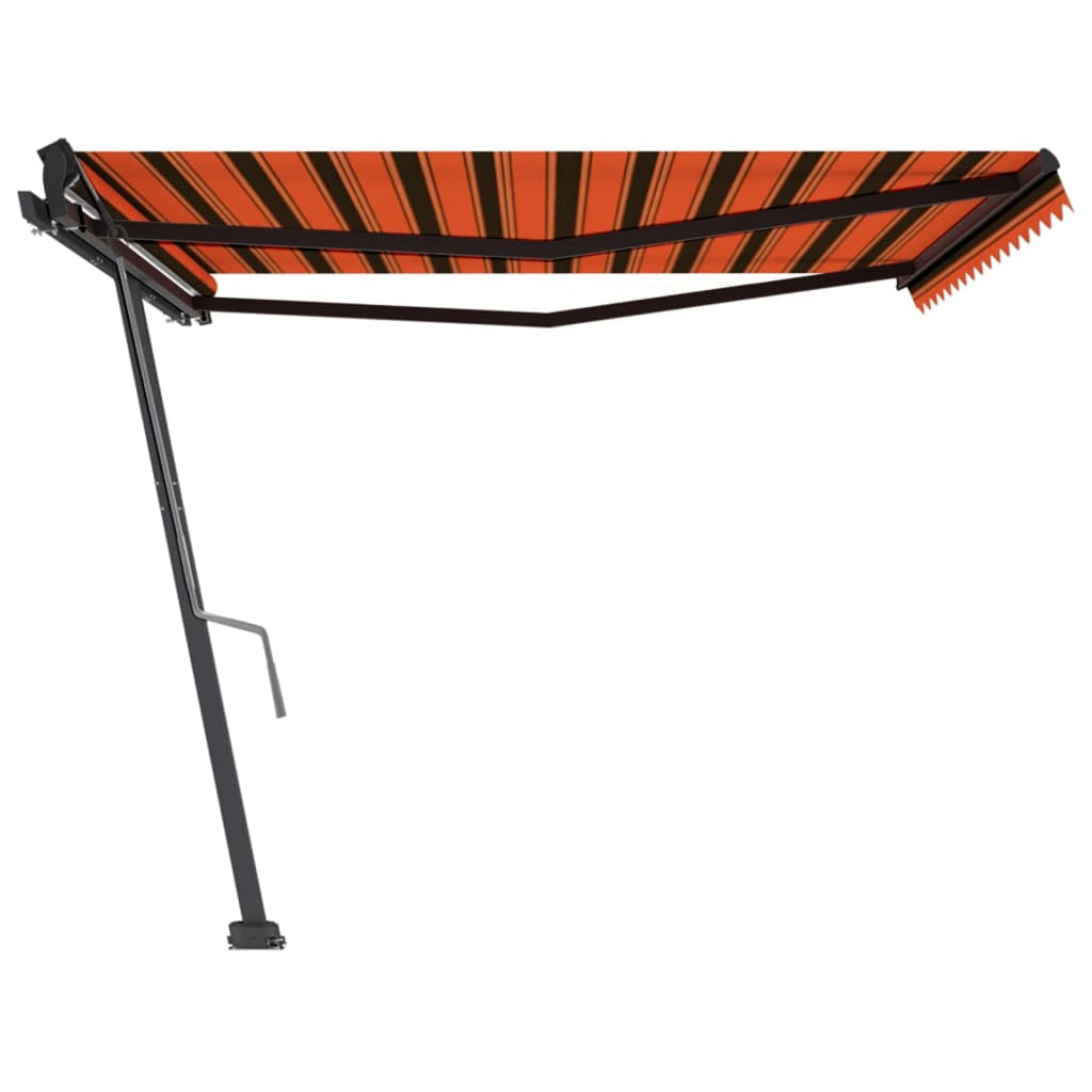 Self-supporting manual awning 400x350 cm orange brown