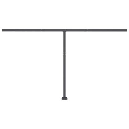 Tenda da Sole Retrattile Manuale LED 400x350 cm Giallo Bianco - homemem39